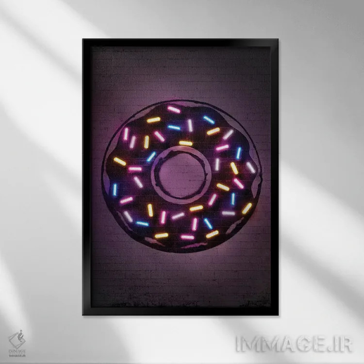 تابلو مینیمال پیراشکی اثر اکتاویان میلو - نمای قابدار مشکی