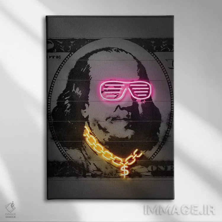 تابلو دکوراتیو فرانکلین اثر اکتاویان میلو - نمای روبهرو روی دیوار