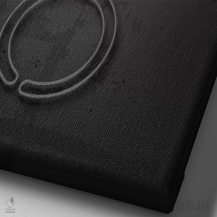 تابلو دکوراتیو حلقه الماس اثر اکتاویان میلو - نمای نزدیک بافت بوم