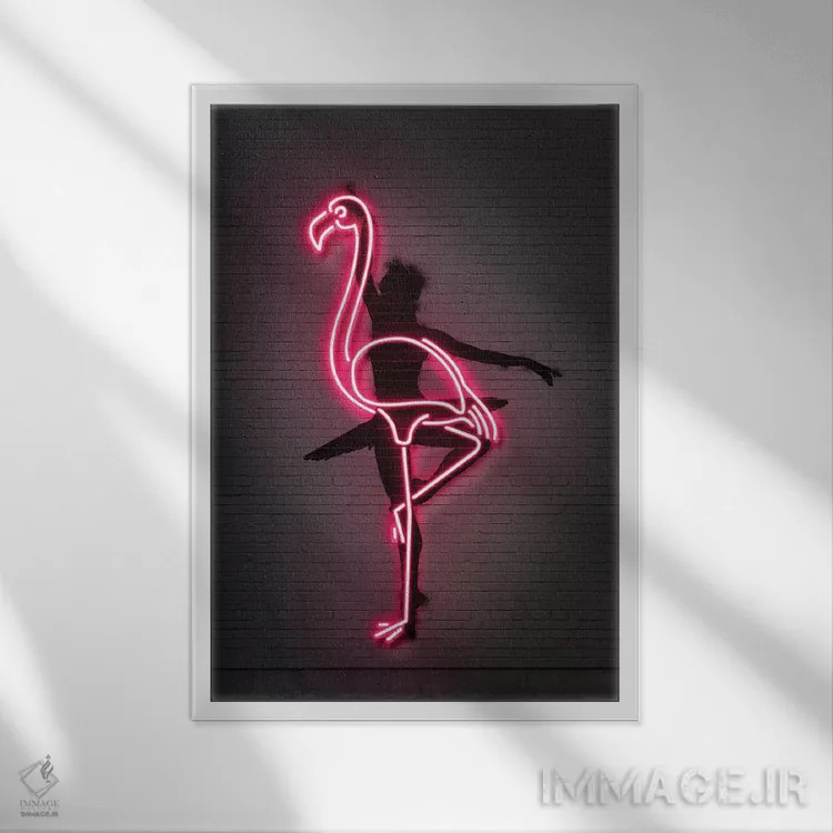 تابلو دکوراتیو رقاص باله اثر اکتاویان میلو - نمای قابدار سفید