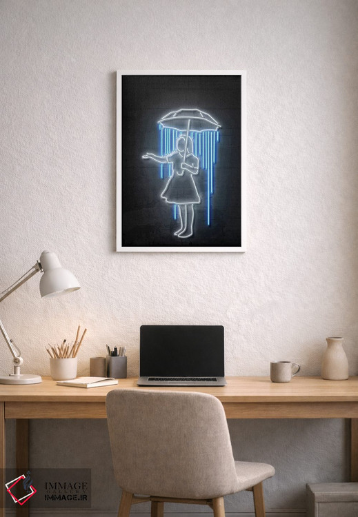 تابلو دکوراتیو دختر نیواورلئان با چتر اثر اکتاویان میلو - D1W