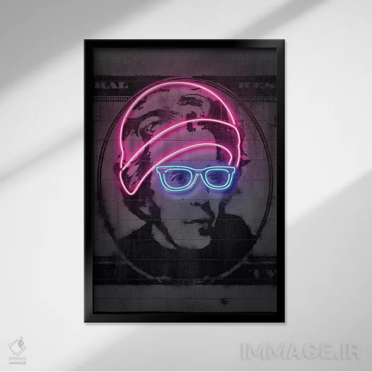 تابلو دکوراتیو جکسون اثر اکتاویان میلو - نمای قابدار مشکی