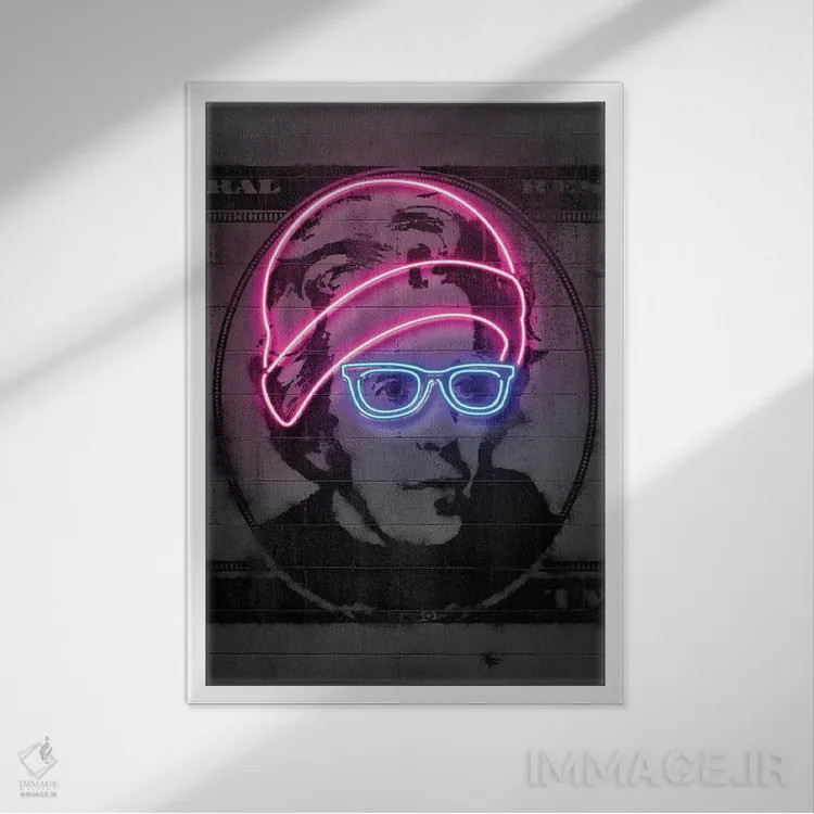 تابلو دکوراتیو جکسون اثر اکتاویان میلو - نمای قابدار سفید