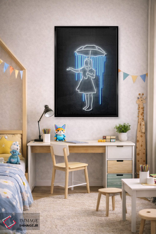 تابلو دکوراتیو دختر نیواورلئان با چتر اثر اکتاویان میلو - D2B
