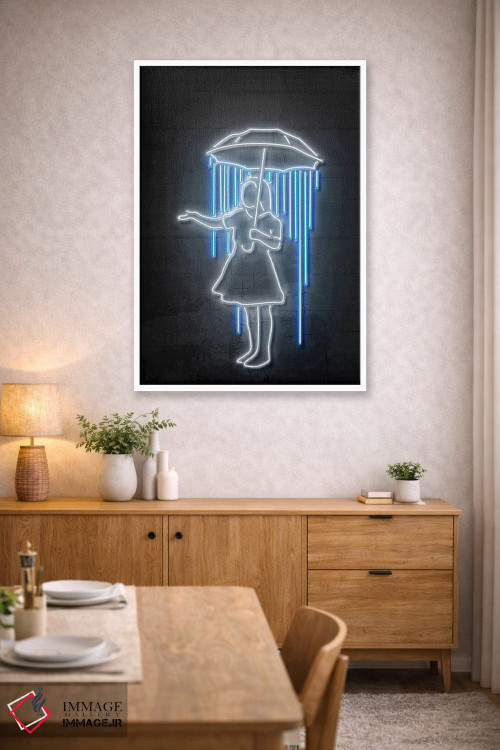 تابلو دکوراتیو دختر نیواورلئان با چتر اثر اکتاویان میلو - D4W