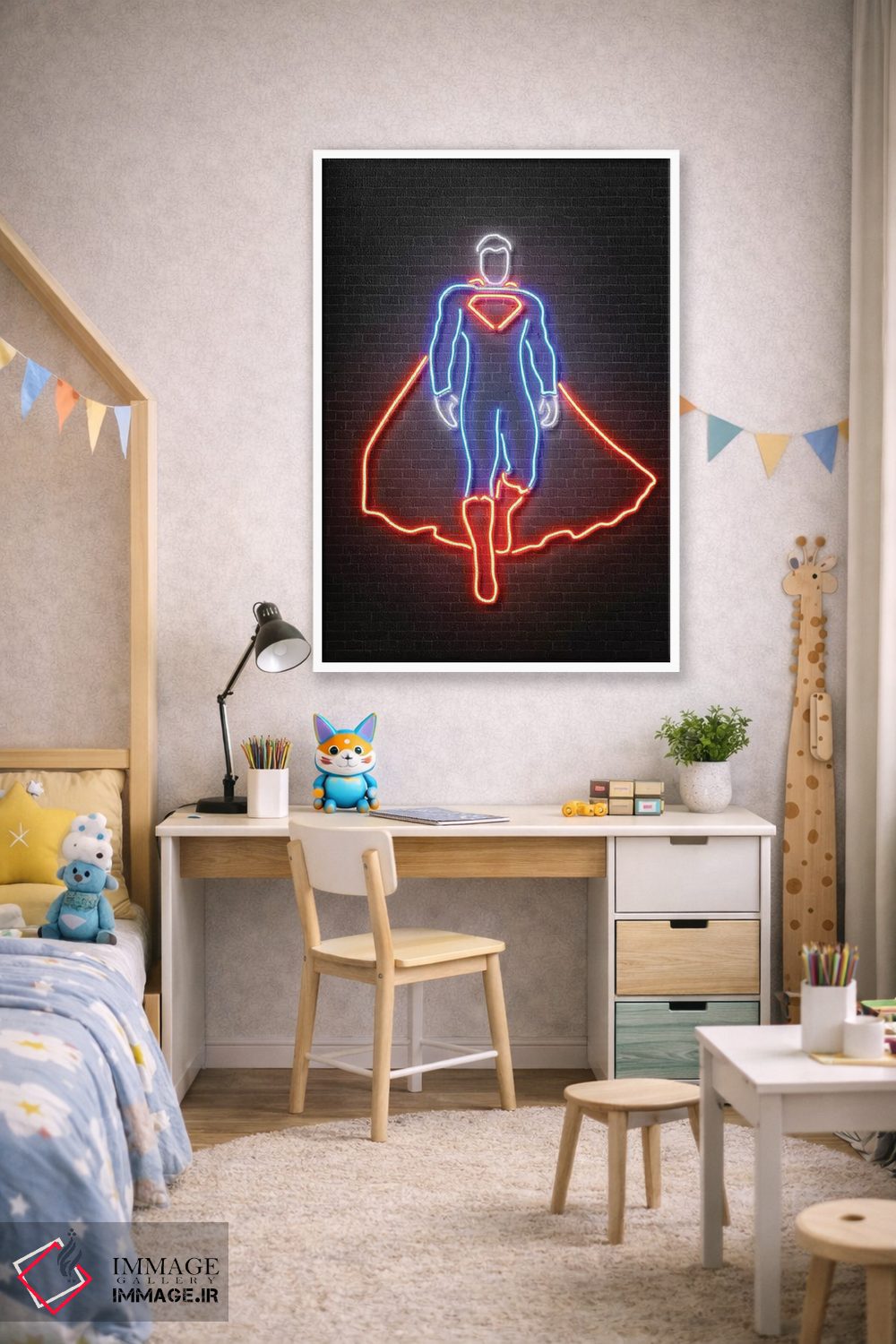 تابلو دکوراتیو سوپرمن اثر اکتاویان میلو - D1W