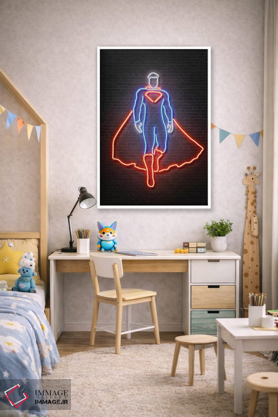 تابلو دکوراتیو سوپرمن اثر اکتاویان میلو - D1W