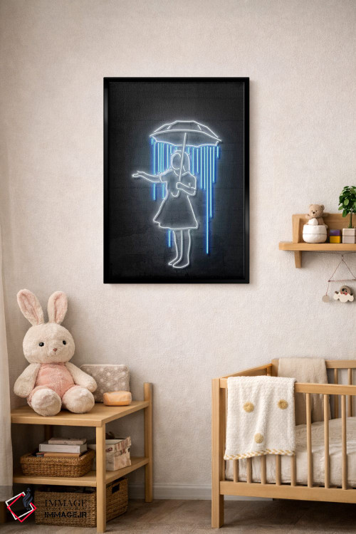 تابلو دکوراتیو دختر نیواورلئان با چتر اثر اکتاویان میلو - D5B
