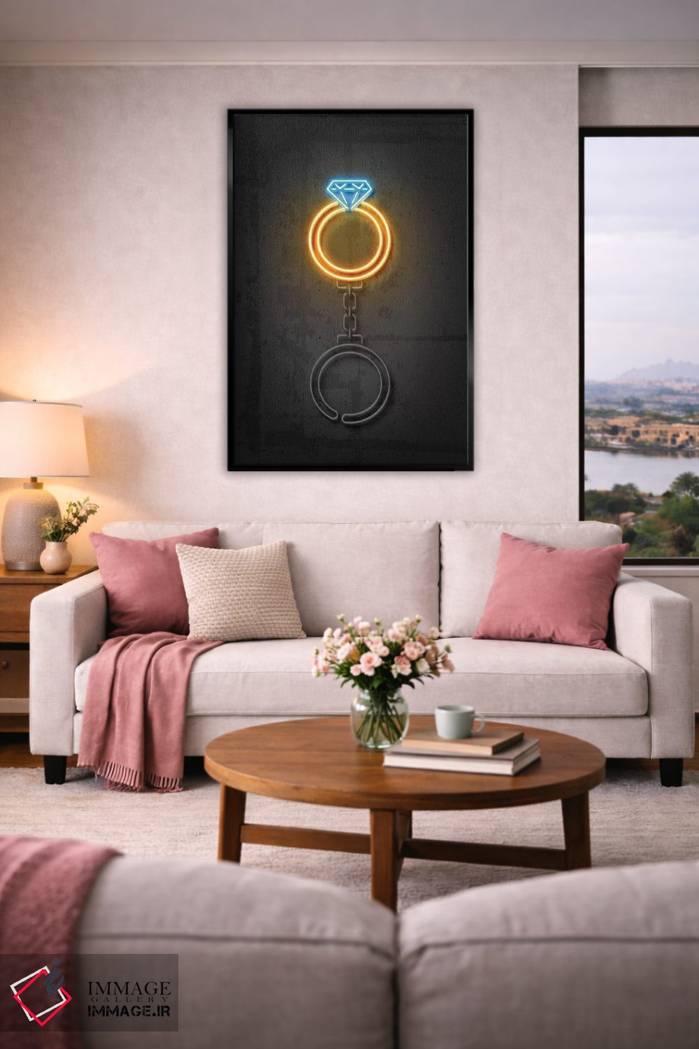 تابلو دکوراتیو حلقه الماس اثر اکتاویان میلو - D4B