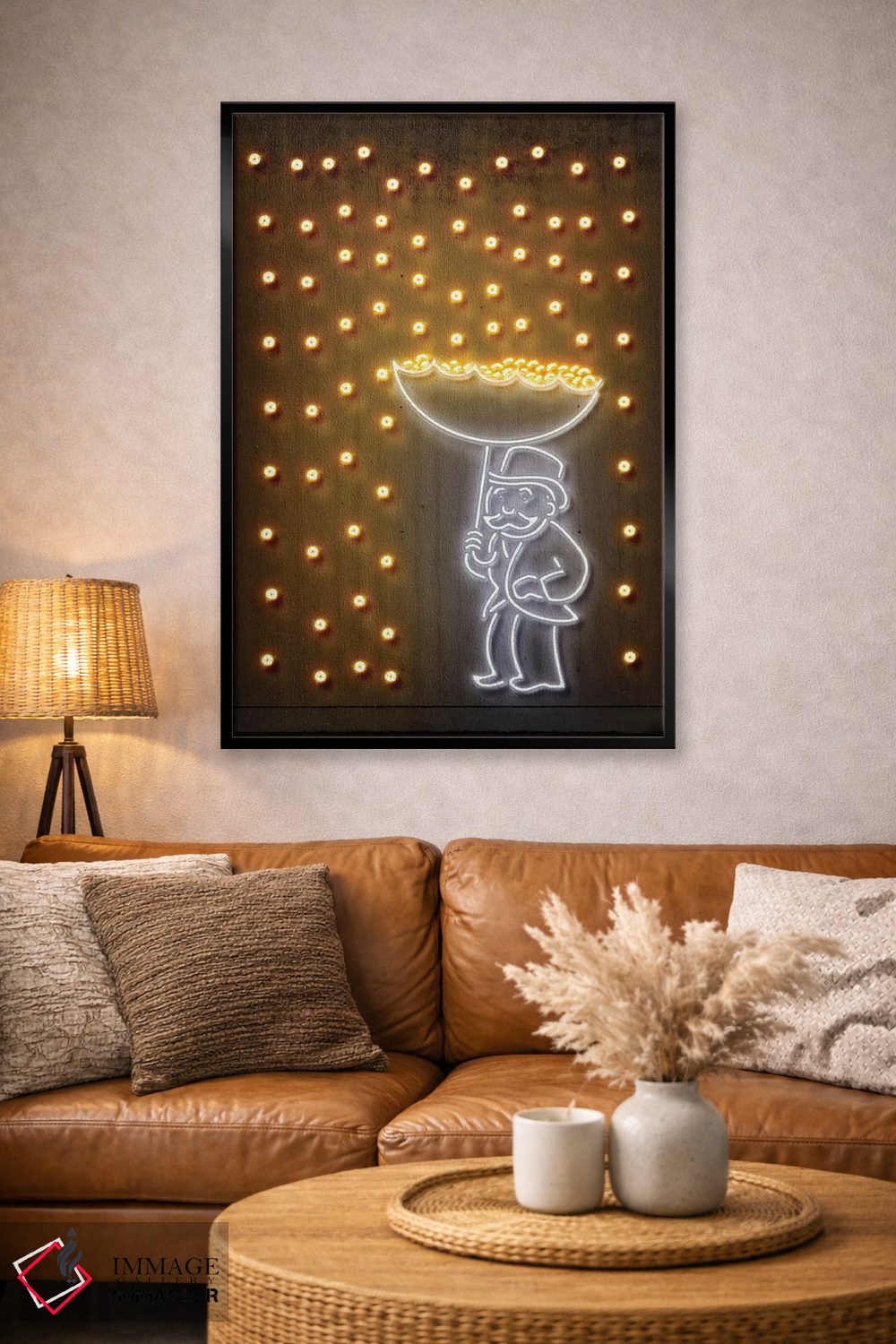 تابلو دکوراتیو باران پول اثر اکتاویان میلو - D3B