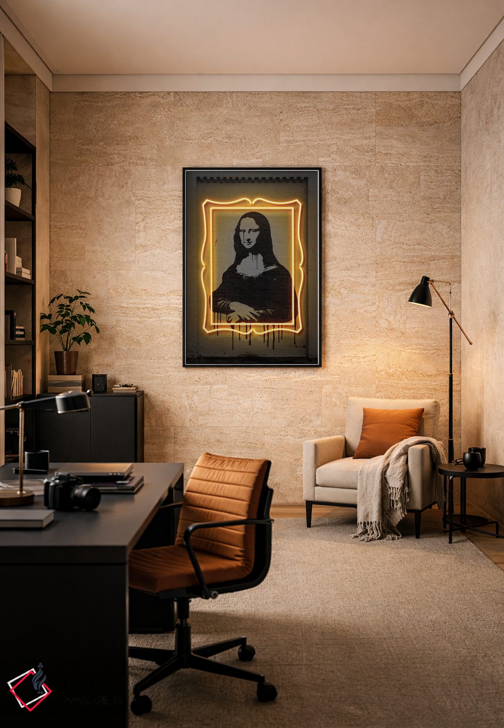 تابلو دکوراتیو مونالیزا اثر اکتاویان میلو - D6B