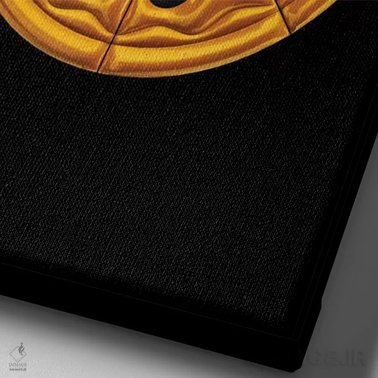 تابلو مینیمال پیتزا اثر اکتاویان میلو - نمای نزدیک بافت بوم