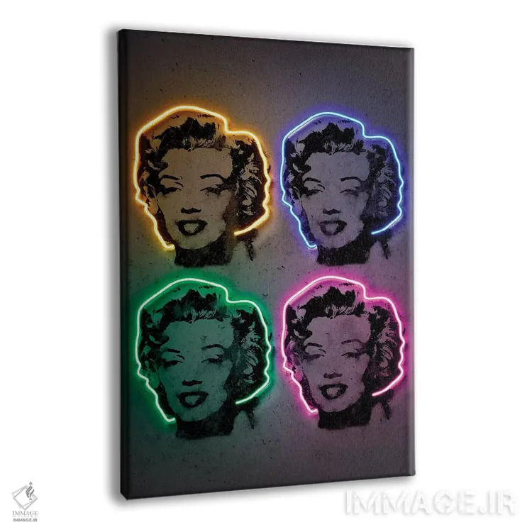 تابلو دکوراتیو مریلین پاپ اثر اکتاویان میلو - نمای پرسپکتیو محصول