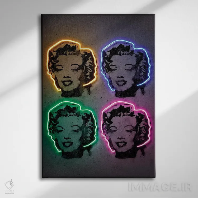 تابلو دکوراتیو مریلین پاپ اثر اکتاویان میلو - نمای روبهرو روی دیوار