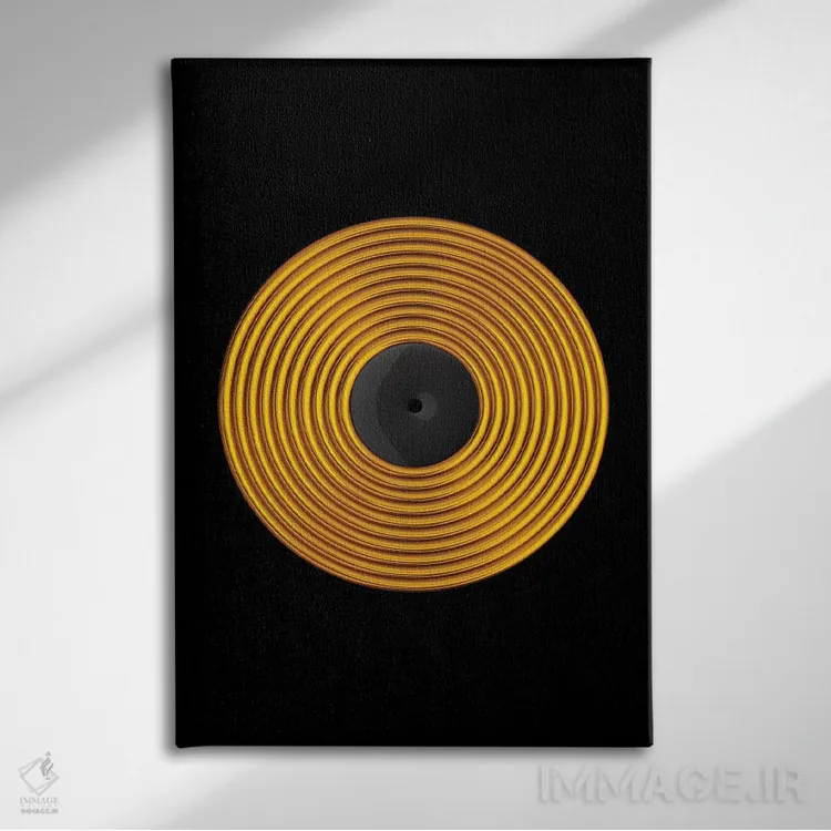 تابلو دکوراتیو صفحه وینیل اثر اکتاویان میلو - نمای روبهرو روی دیوار