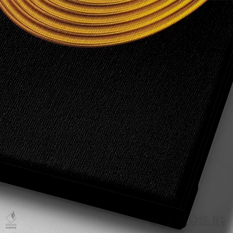 تابلو دکوراتیو صفحه وینیل اثر اکتاویان میلو - نمای نزدیک بافت بوم