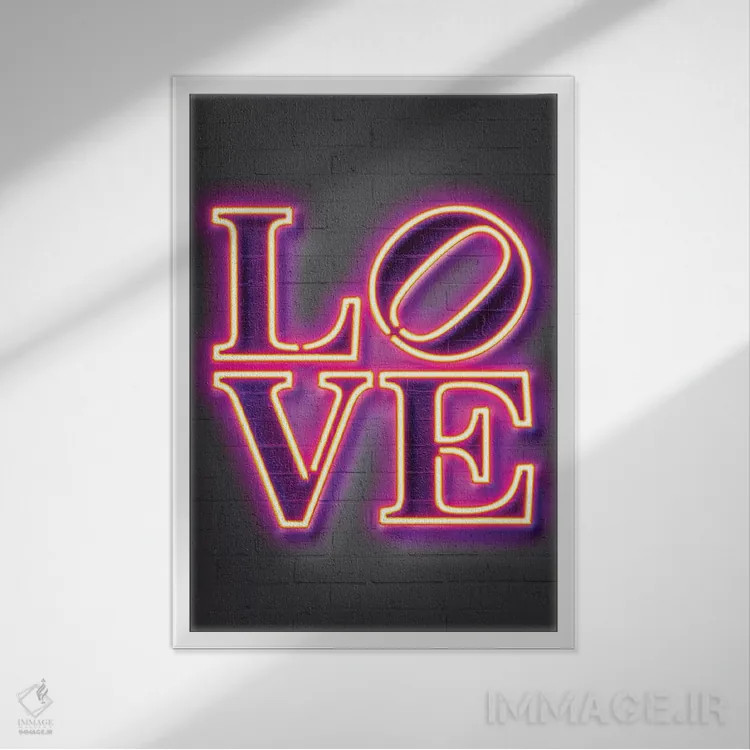 تابلو دکوراتیو عشق اثر اکتاویان میلو - نمای قابدار سفید