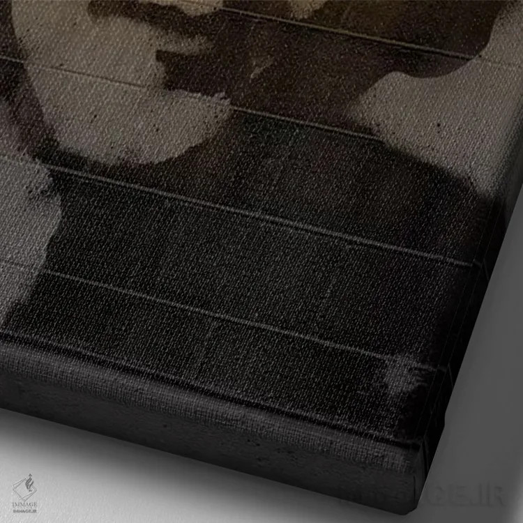 تابلو دکوراتیو جان اثر اکتاویان میلو - نمای نزدیک بافت بوم