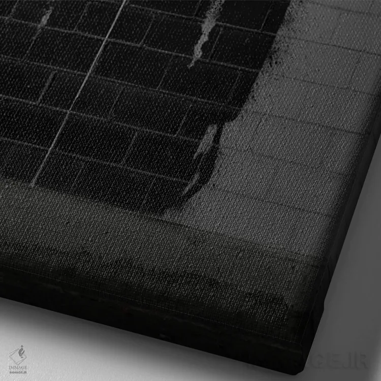 تابلو دکوراتیو پسر انسان اثر اکتاویان میلو - نمای نزدیک بافت بوم