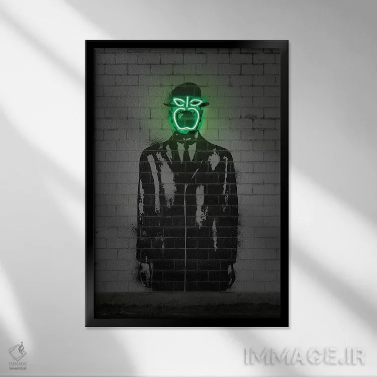 تابلو دکوراتیو پسر انسان اثر اکتاویان میلو - نمای قابدار مشکی