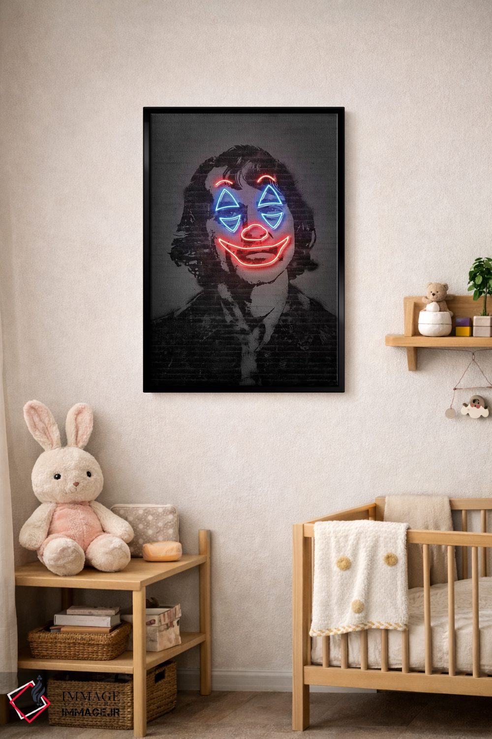 تابلو دکوراتیو جوکر نئونی اثر اکتاویان میلو - D5B