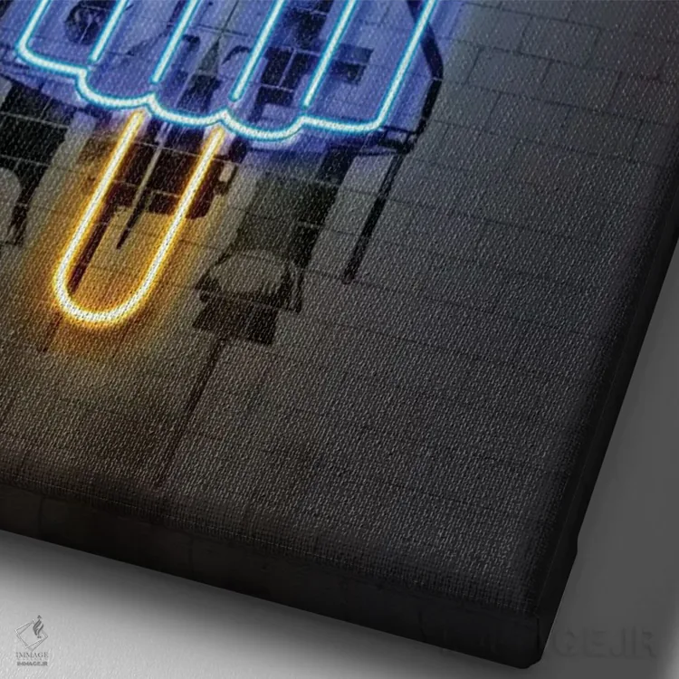 تابلو دکوراتیو موشک اثر اکتاویان میلو - نمای نزدیک بافت بوم