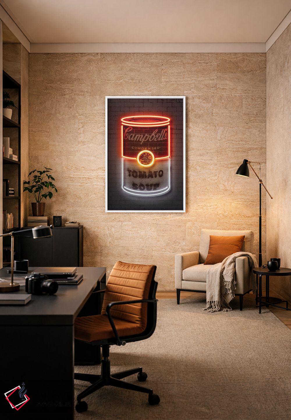 تابلو دکوراتیو قوطی سوپ اثر اکتاویان میلو - D5W