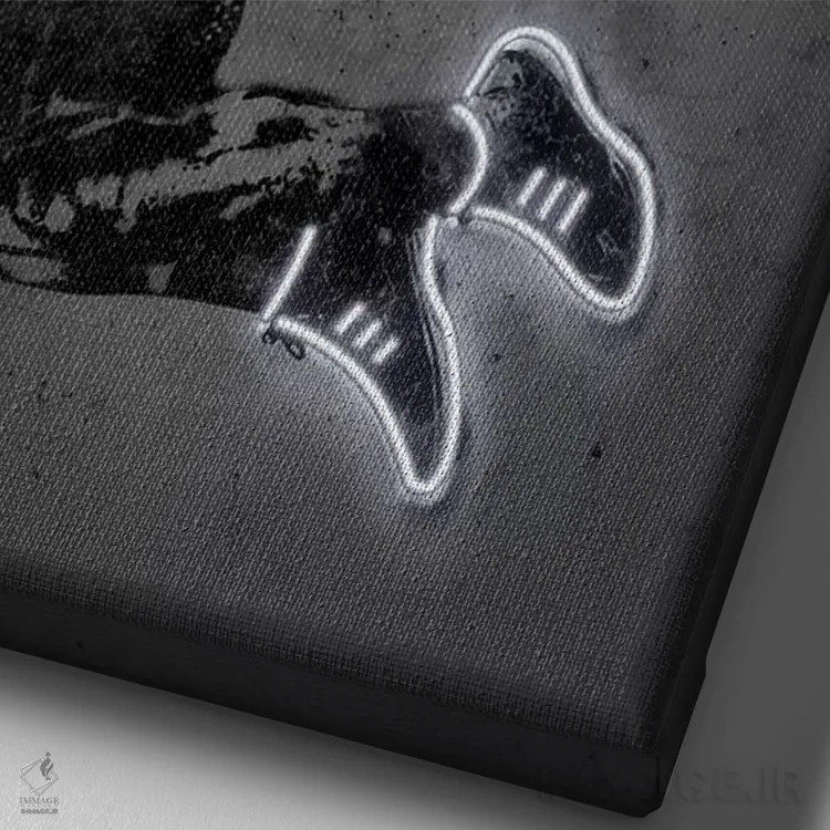 تابلو دکوراتیو دکتر دره اثر اکتاویان میلو - نمای نزدیک بافت بوم