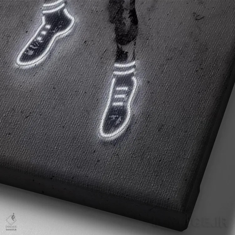 تابلو دکوراتیو کری اثر اکتاویان میلو - نمای نزدیک بافت بوم