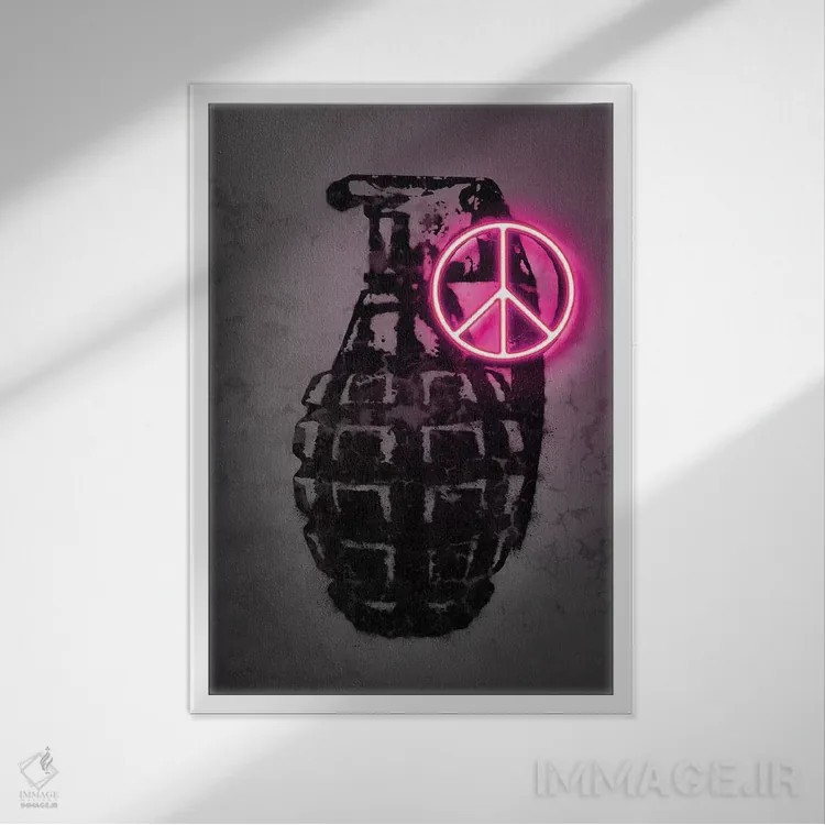 تابلو دکوراتیو لیل وین اثر اکتاویان میلو - نمای قابدار سفید