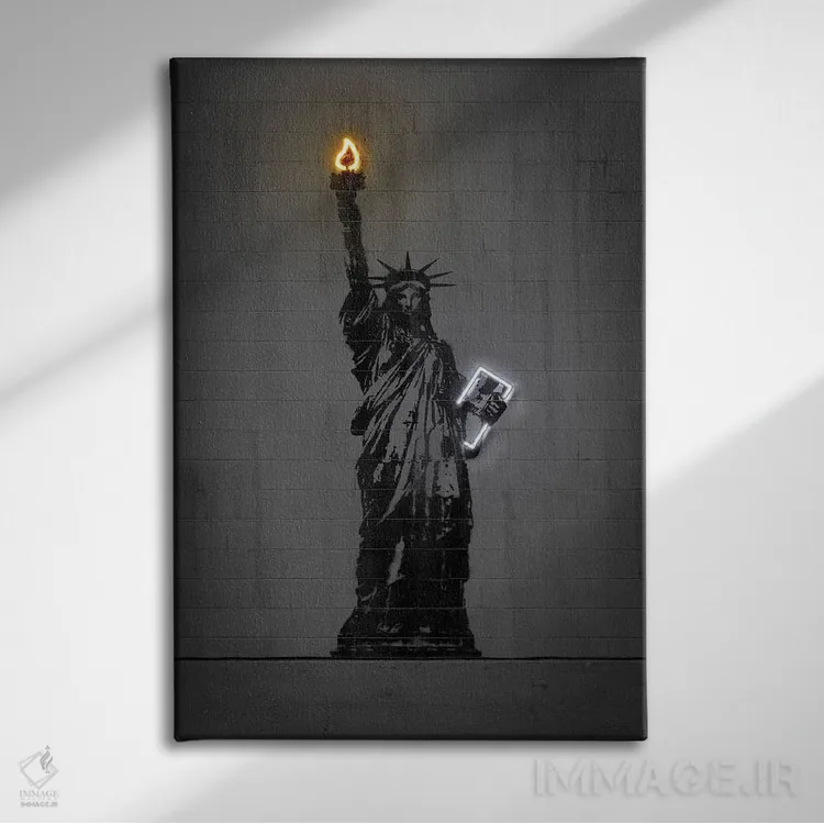 تابلو دکوراتیو مجسمه آزادی اثر اکتاویان میلو - نمای روبهرو روی دیوار