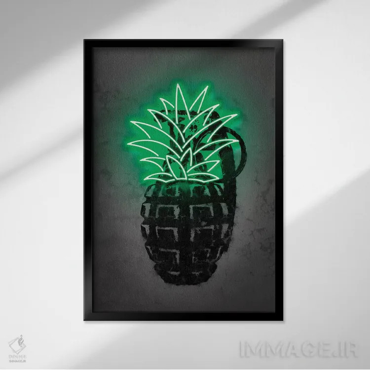 تابلو دکوراتیو فیفتی سنت اثر اکتاویان میلو - نمای قابدار مشکی