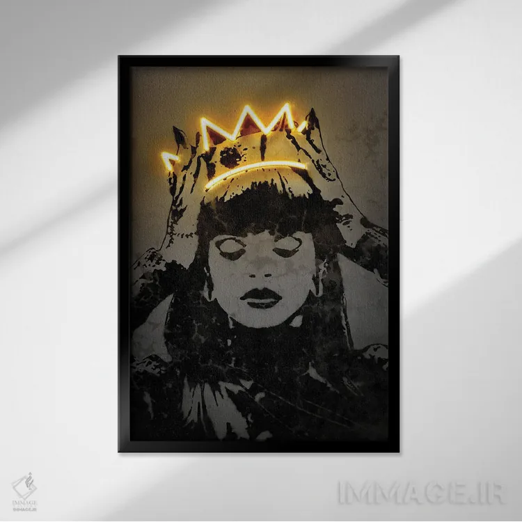 تابلو دکوراتیو ریانا اثر اکتاویان میلو - نمای قابدار مشکی