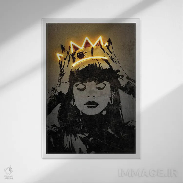 تابلو دکوراتیو ریانا اثر اکتاویان میلو - نمای قابدار سفید