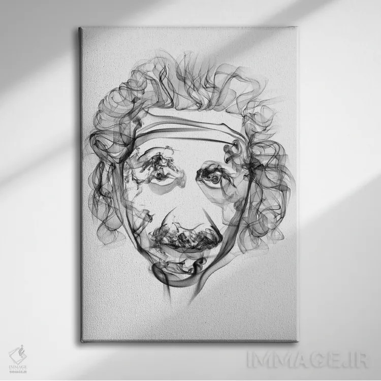 تابلو دکوراتیو آلبرت اینشتین اثر اکتاویان میلو - نمای روبهرو روی دیوار