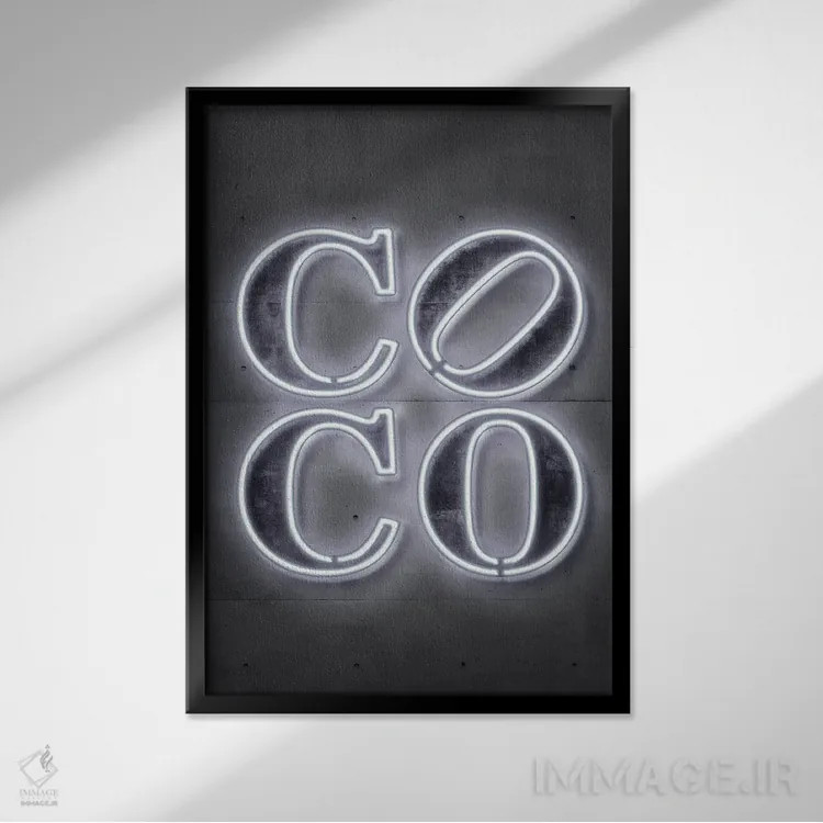 تابلو دکوراتیو کوکو اثر اکتاویان میلو - نمای قابدار مشکی