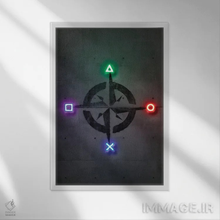 تابلو دکوراتیو دستورالعمل بازی اثر اکتاویان میلو - نمای قابدار سفید