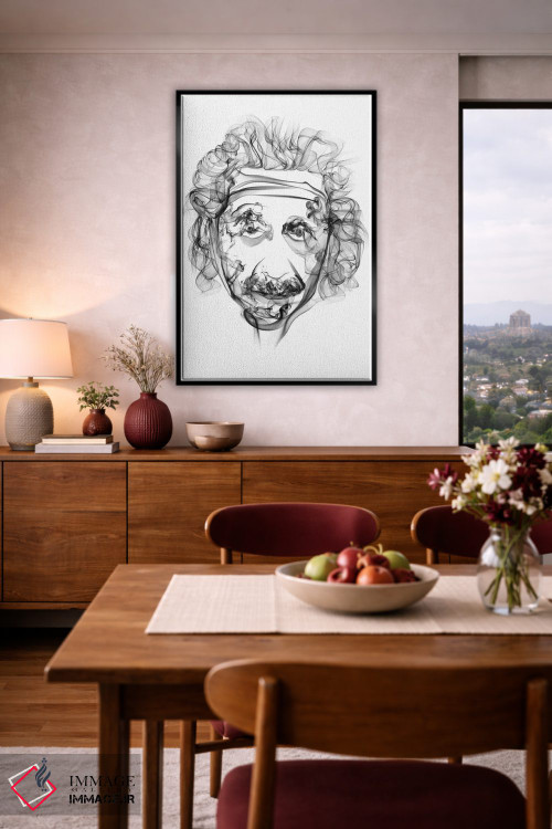 تابلو دکوراتیو آلبرت اینشتین اثر اکتاویان میلو - D4B