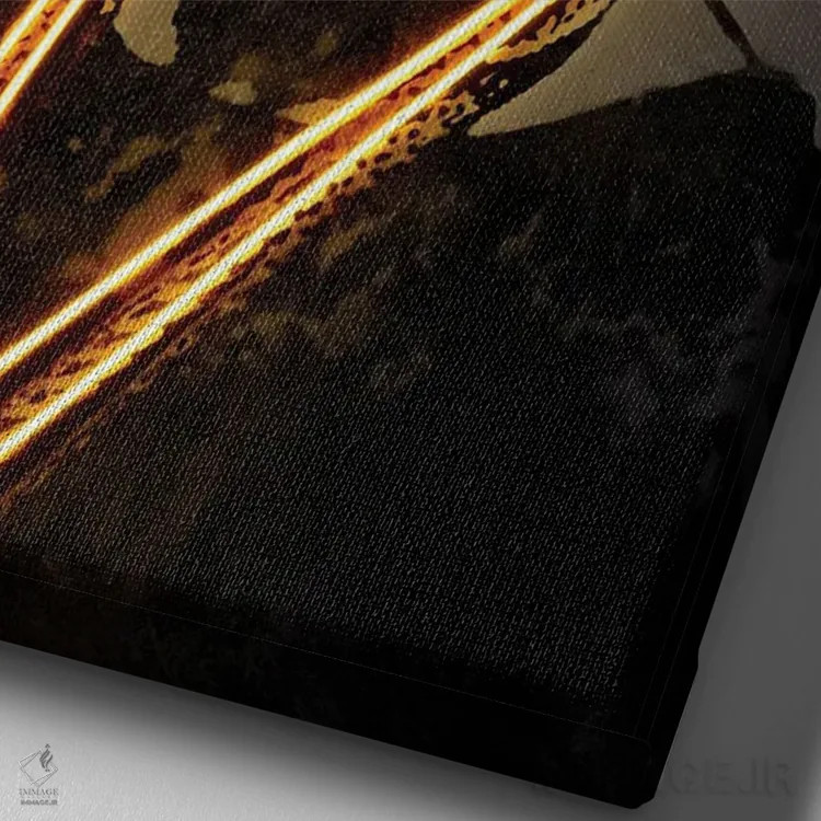 تابلو دکوراتیو دریک اثر اکتاویان میلو - نمای نزدیک بافت بوم