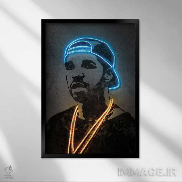 تابلو دکوراتیو دریک اثر اکتاویان میلو - نمای قابدار مشکی