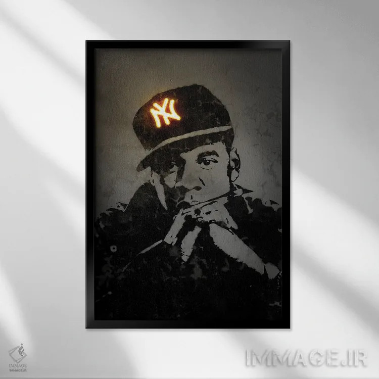 تابلو دکوراتیو جی زی اثر اکتاویان میلو - نمای قابدار مشکی