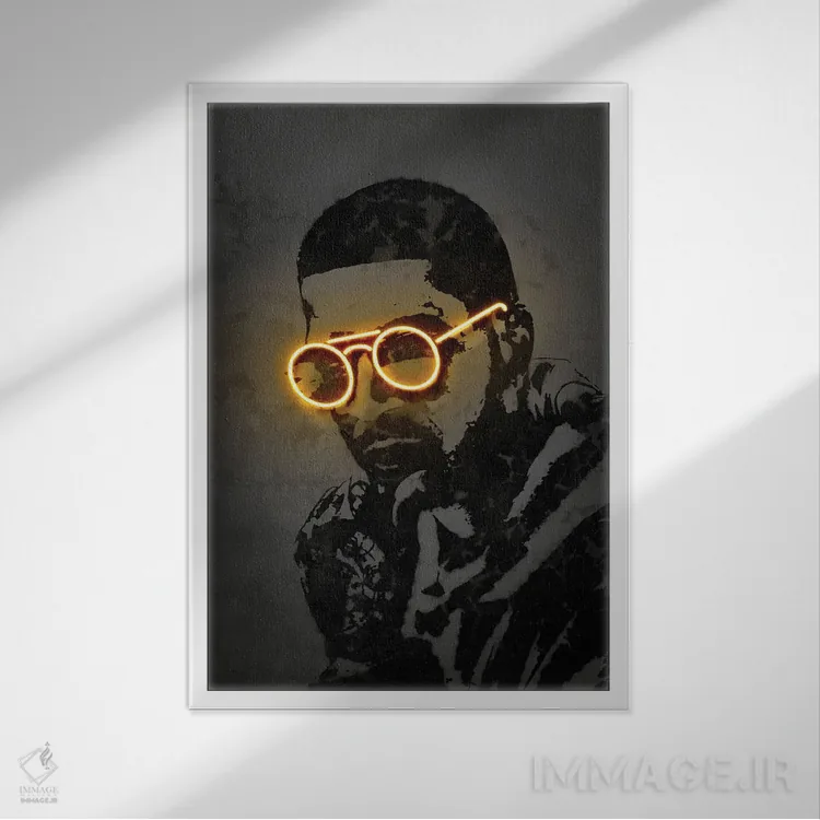 تابلو دکوراتیو کید کادی اثر اکتاویان میلو - نمای قابدار سفید