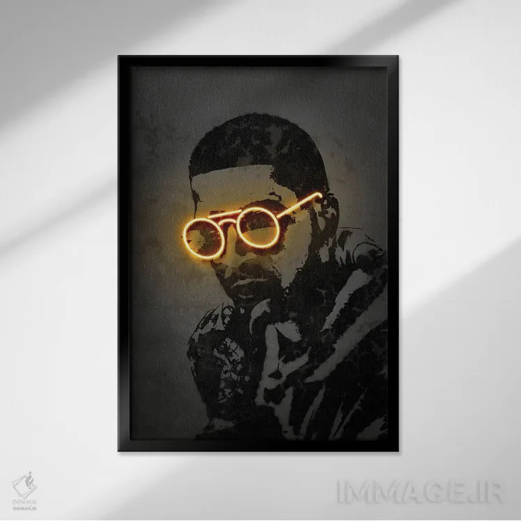 تابلو دکوراتیو کید کادی اثر اکتاویان میلو - نمای قابدار مشکی