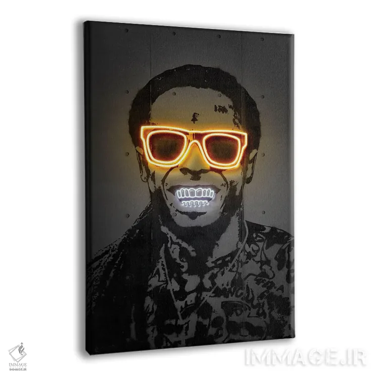 تابلو دکوراتیو لیل وین اثر اکتاویان میلو - نمای پرسپکتیو محصول