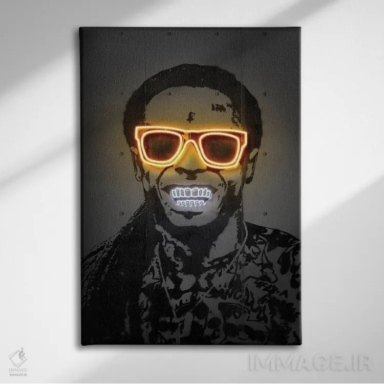 تابلو دکوراتیو لیل وین اثر اکتاویان میلو - نمای روبهرو روی دیوار