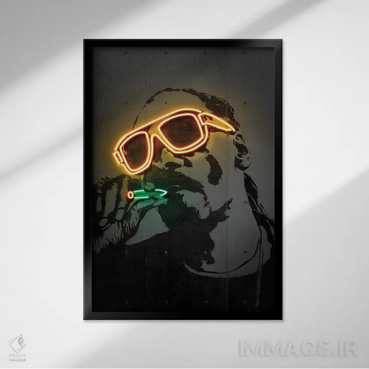 تابلو دکوراتیو اسنوپ داگ اثر اکتاویان میلو - نمای قابدار مشکی