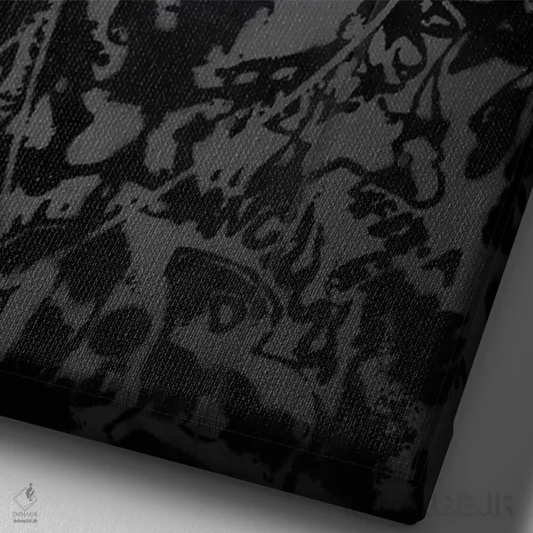 تابلو دکوراتیو لیل وین اثر اکتاویان میلو - نمای نزدیک بافت بوم