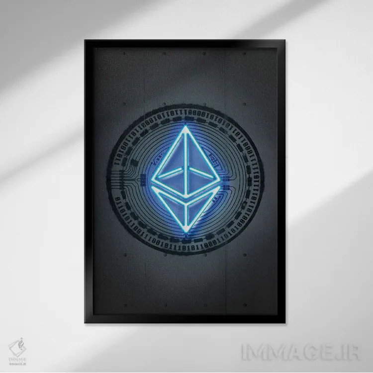 تابلو دکوراتیو اتریوم اثر اکتاویان میلو - نمای قابدار مشکی