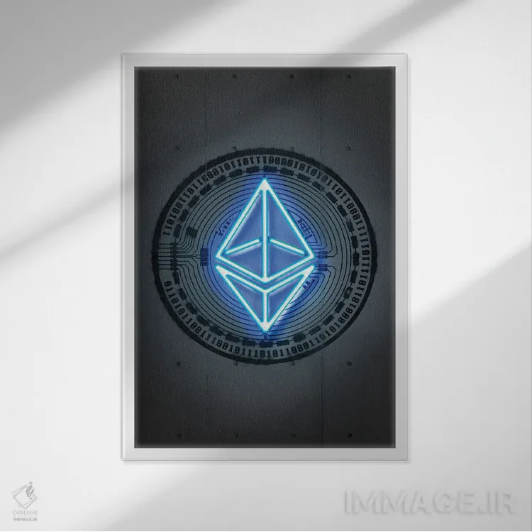 تابلو دکوراتیو اتریوم اثر اکتاویان میلو - نمای قابدار سفید