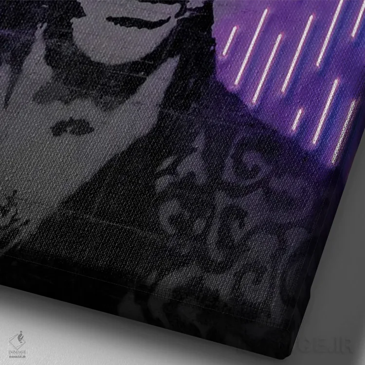 تابلو دکوراتیو پرینس اثر اکتاویان میلو - نمای نزدیک بافت بوم